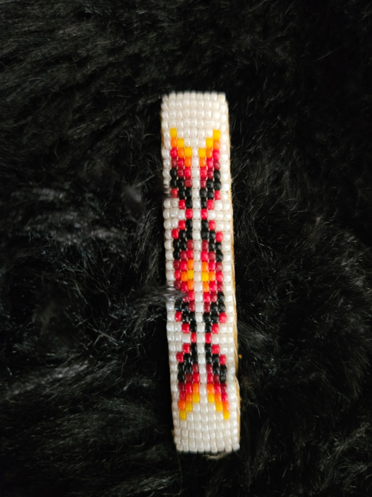 NATIVE AMERICAN MADE SET OF 4 BEADED (LOOMED) BARRETTES MULTI SIZE