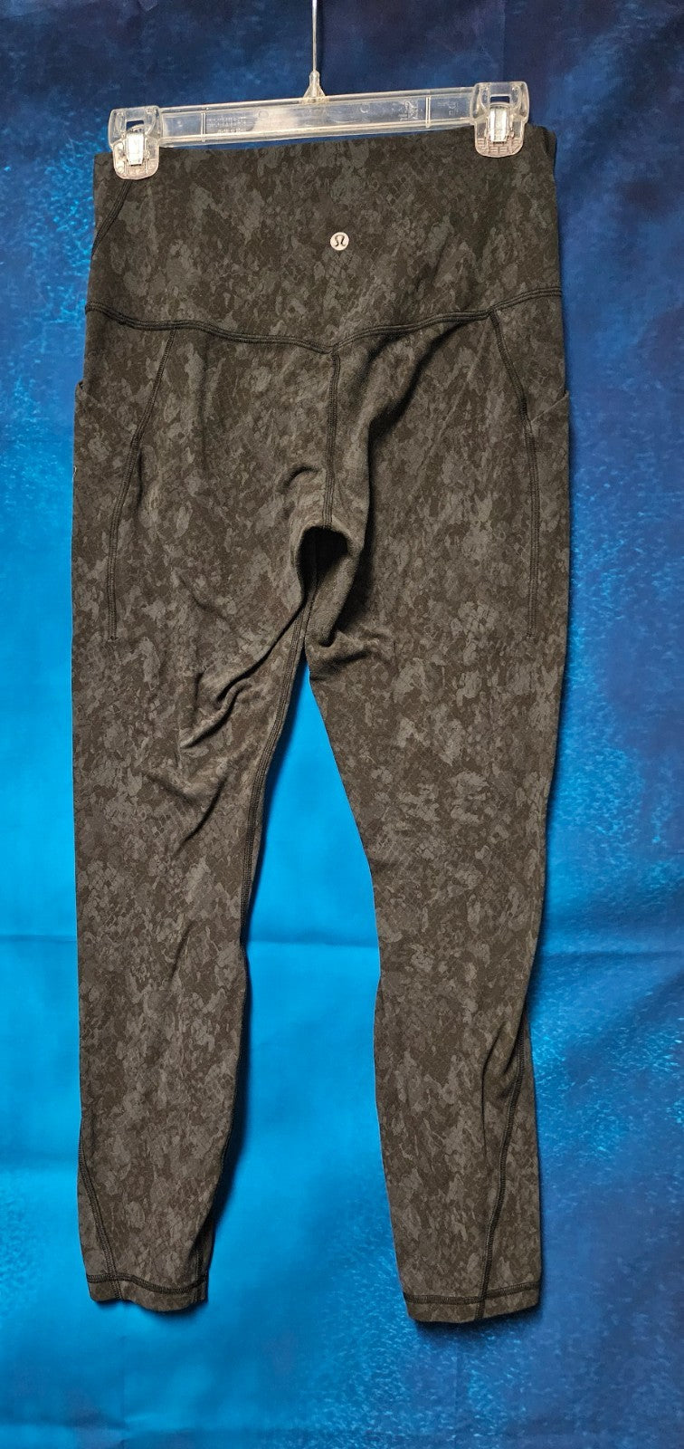 LULULEMON ALIGN HIGH RISE ANKLE PANT HIDEAWAY CAMO DEEP COAL MULTI SIZE 8