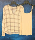 WOMEN'S A NEW DAY SIZE MED TANK & BLOUSE BUNDLE TANK L FITS LIKE M