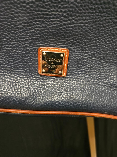 Dooney and Bourke Pebble Leather Small Zip Crossbody Bag - Navy