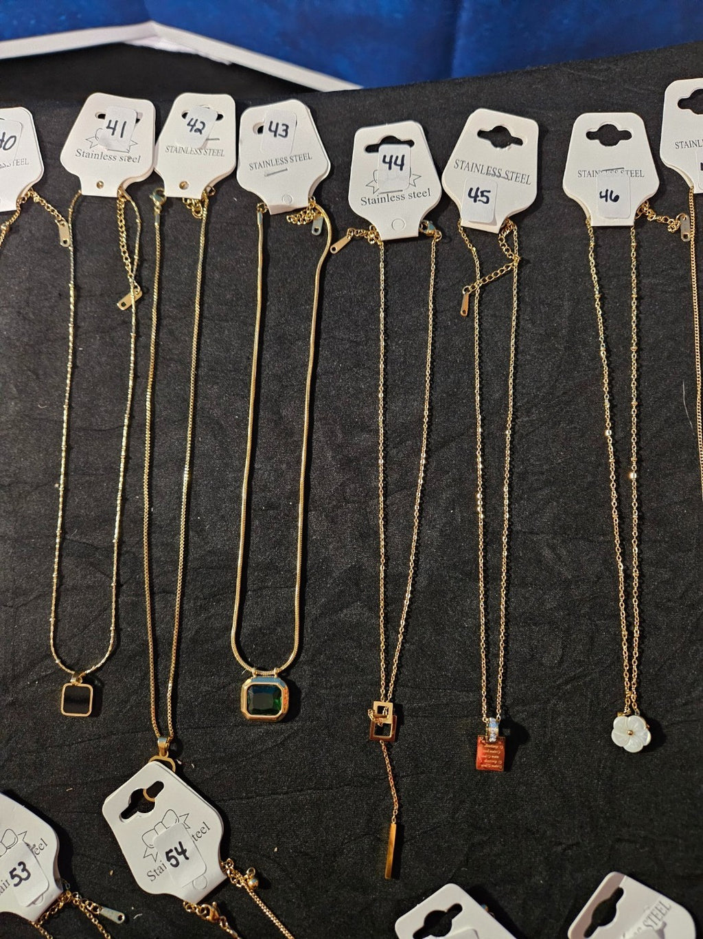 10k YELLOW GOLD PLATED OVER STAINLESS  ASST. NECKLACE & BRACELET YOU PICK #