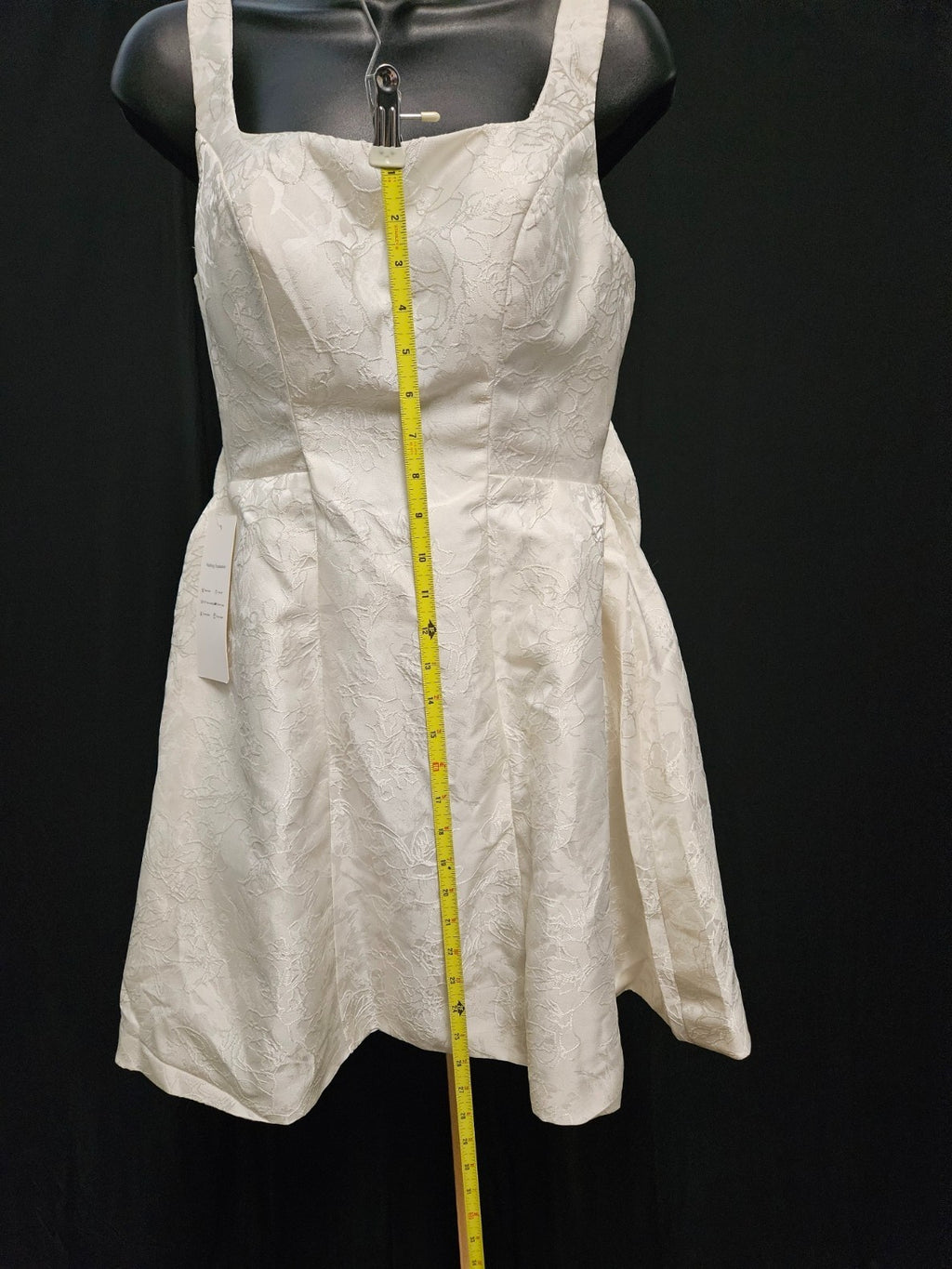 FAERIESTY BEIGE SATIN FIT FLARE SHORT BABY DOLL GOWN BOW SIZE SMALL ZIP & CORSET