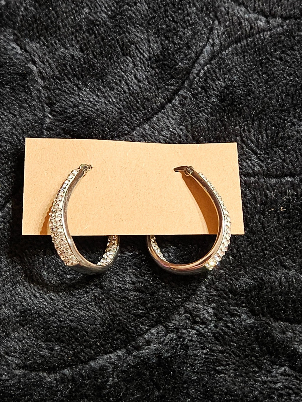STERLING SILVER & CUBIC ZIRCONIA EARRING BUNDLE HALF HOOPS & STUDS