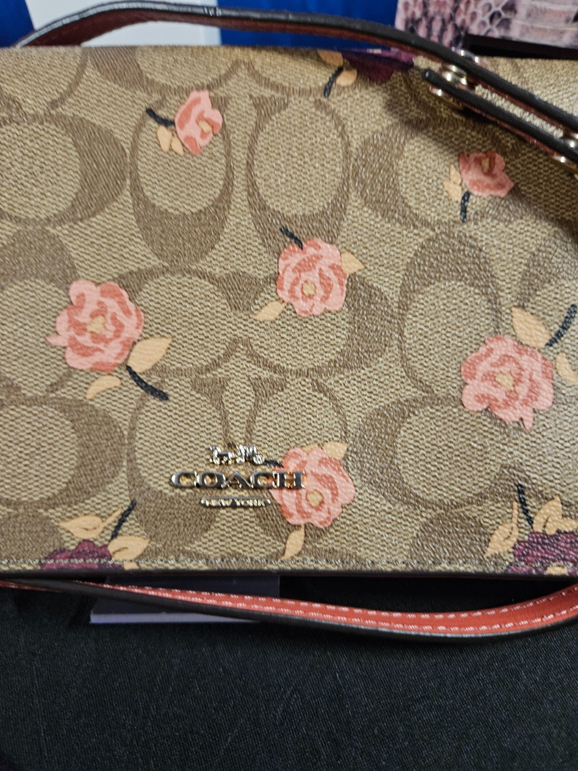 COACH HAYDEN FOLDOVER CROSSBLDY CLUTCH IN SIGNATURE CANVAS FLORAL PRINT DETACHAB