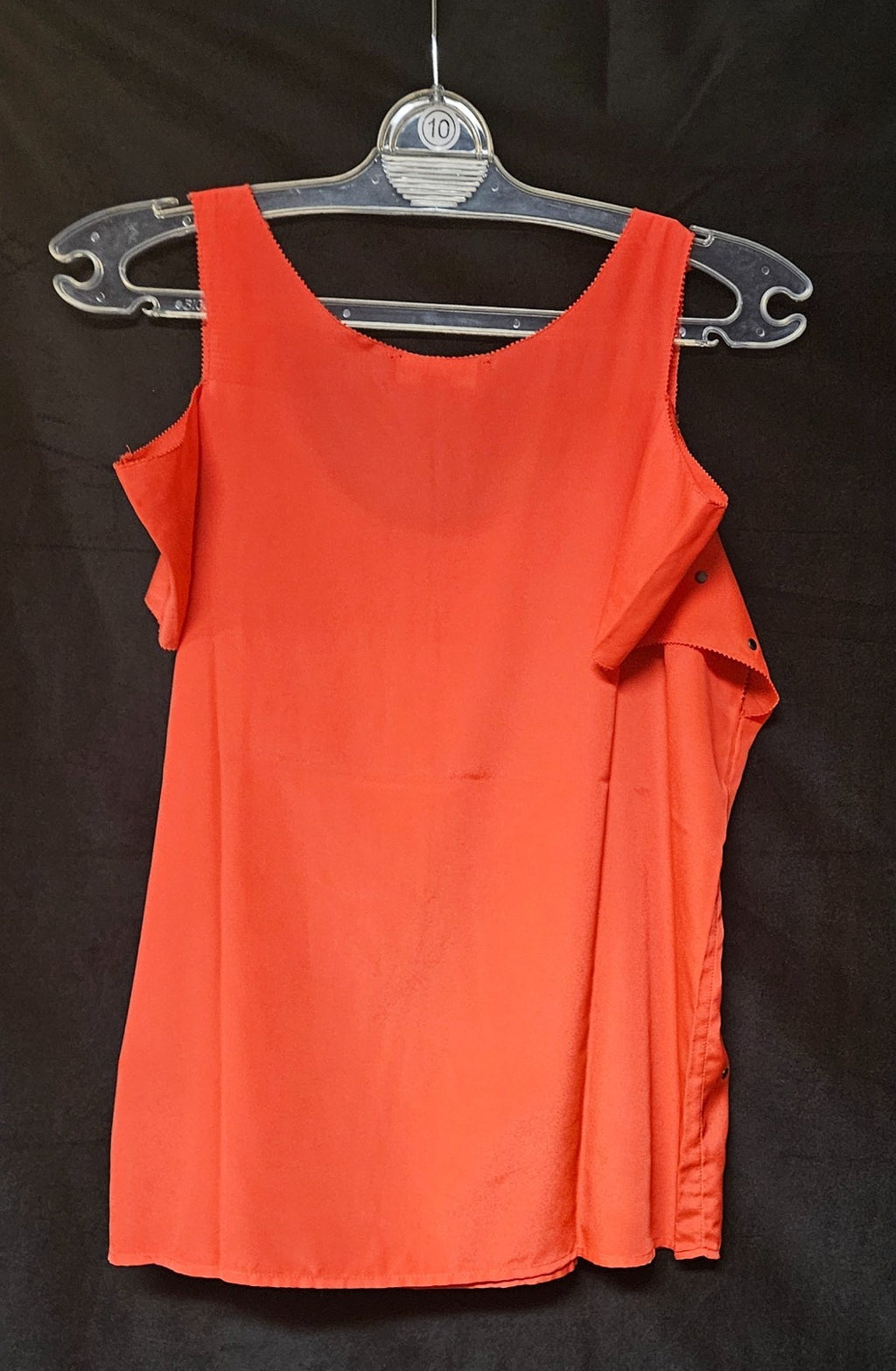 Women's Size Medium Orange Studded Cold Shoulder Blouse Rock & Republic Brand