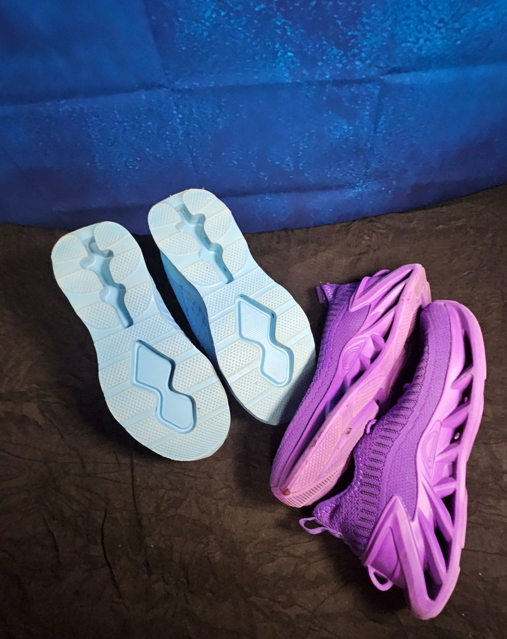 WOMEN'S SIZE 6 TENNER SHOE BUNDLE PURPLE, AQUA KNIT, BREATHABLE, RUNNING/WALKING