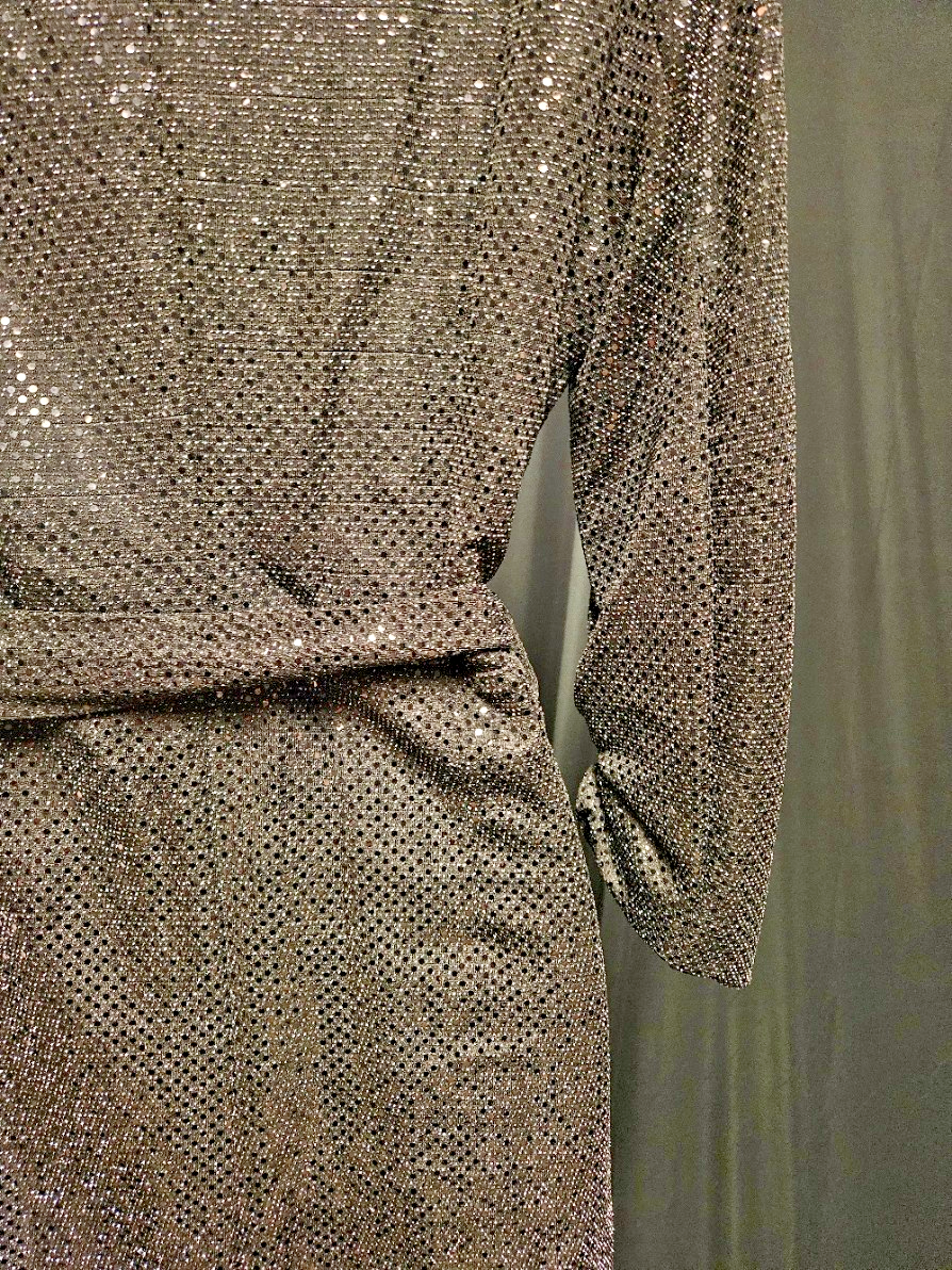 IDEM DITTO SZ L BLACK SEQUINED COAT DRESS/COCKTAIL DRESS